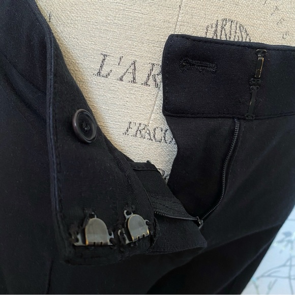 AKRIS PUNTO BLACK SLIM FIT STRETCHY KNIT MID RISE DRESS PANTS - Picture 6 of 9